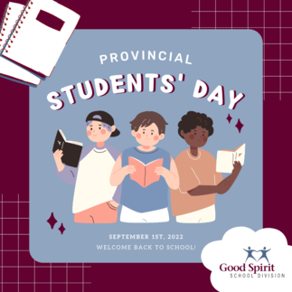 Three children read books as we welcome students back to school and celebrate provincial students' day