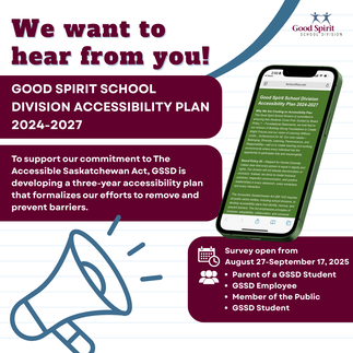 A callout to GSSD students, staff and stakeholders to take GSSD's accessibility survey