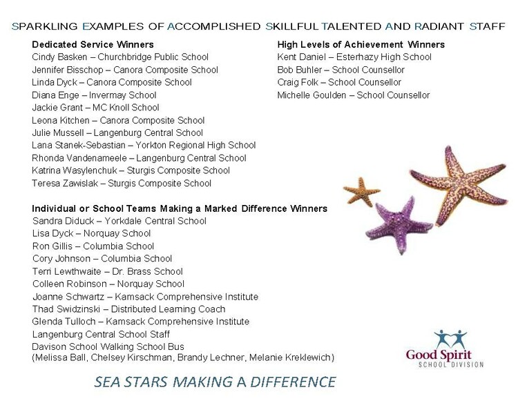 Sea Star Award Winners