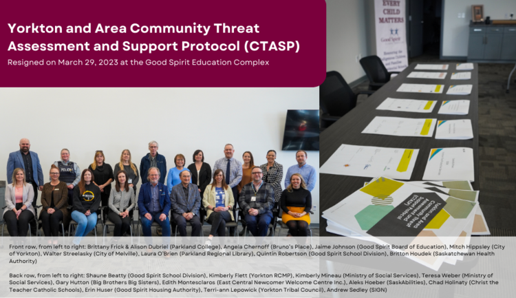 Yorkton & Area Community Threat Assessment & Support Protocol Re-Signing March 2023