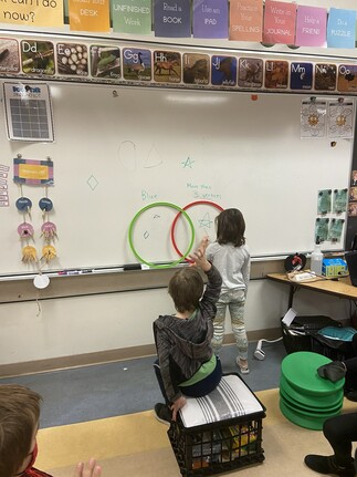 students doing math in a classroom