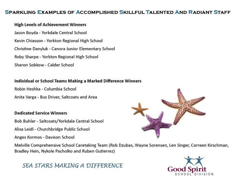 Sea Star Award Winners